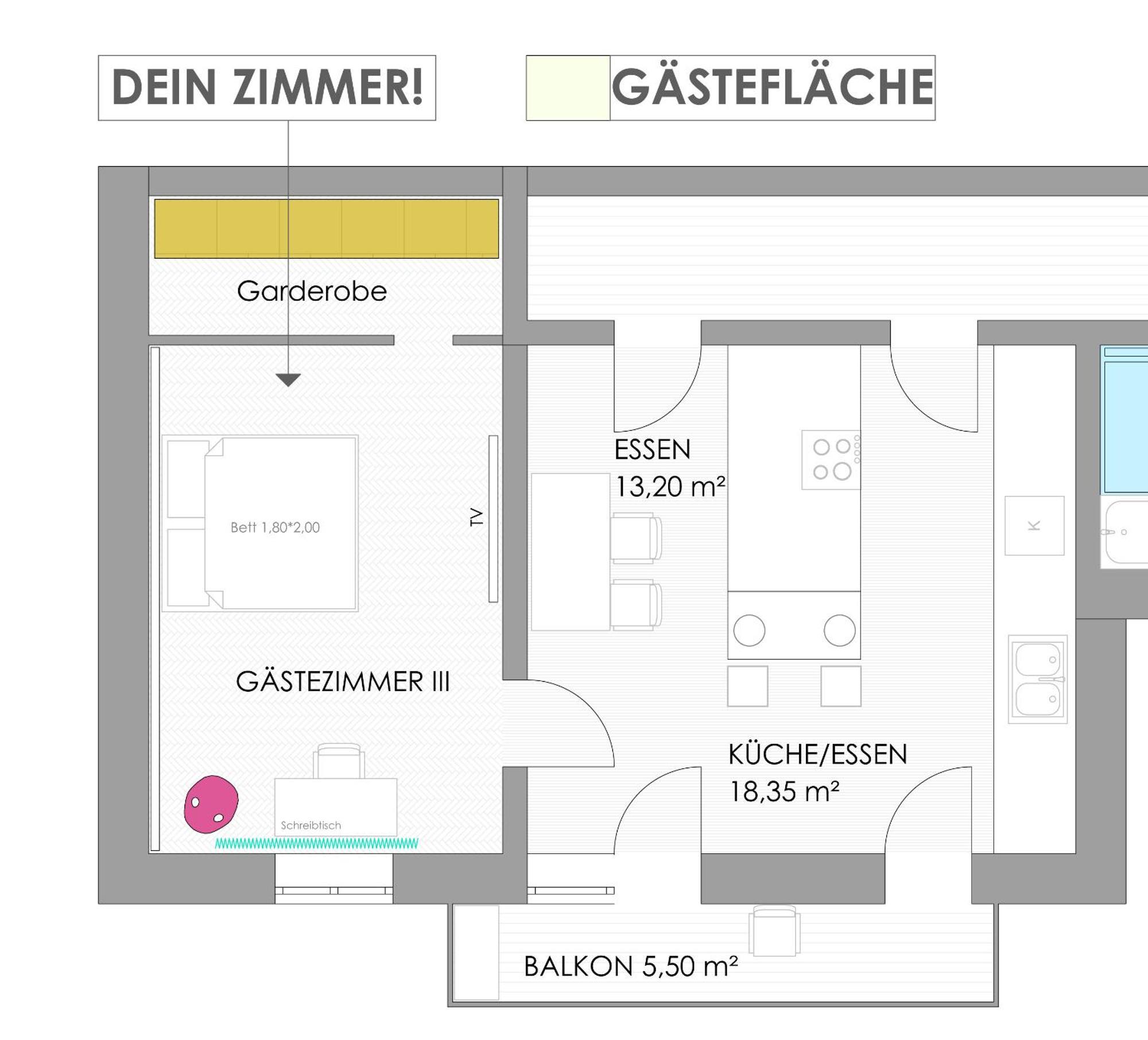 Helles Zimmer Mit Kingsize-Bett マンハイム エクステリア 写真
